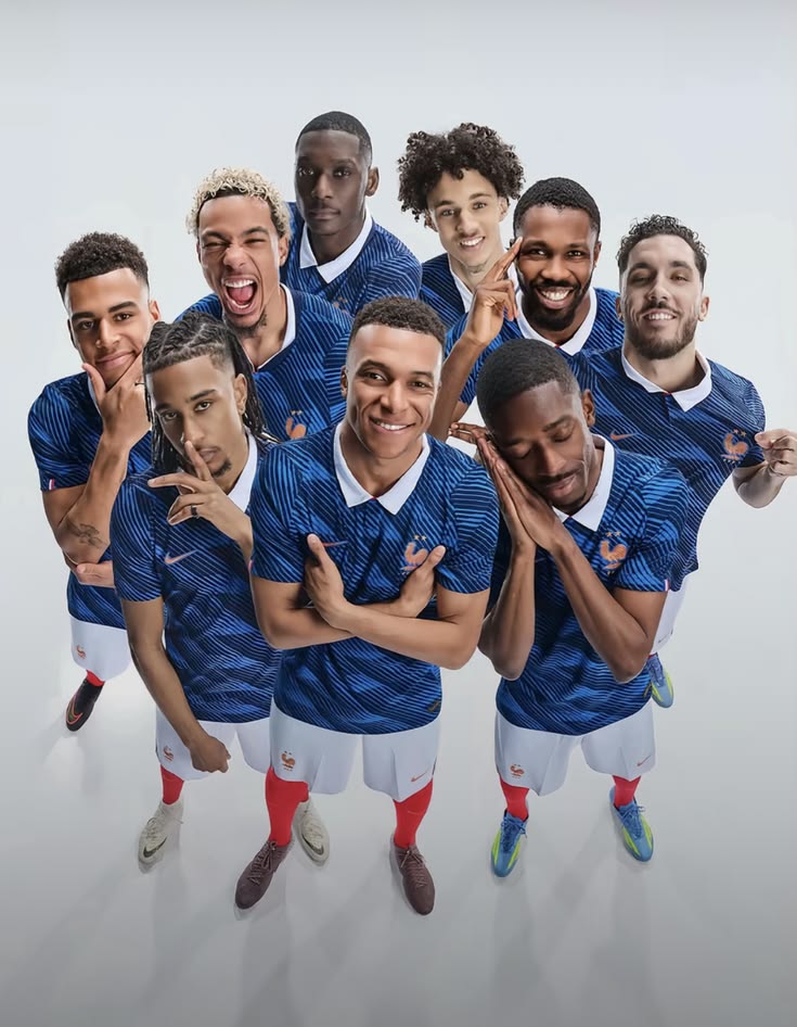 France national team squad in home kits