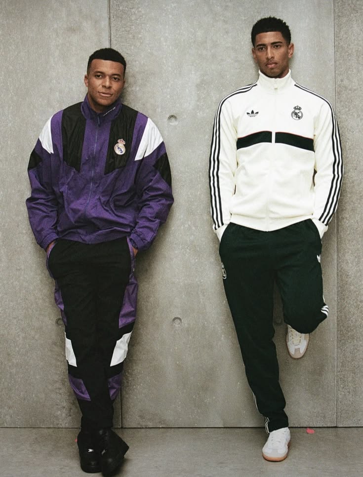 Retro club tracksuits on two players